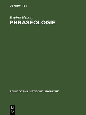 cover image of Phraseologie